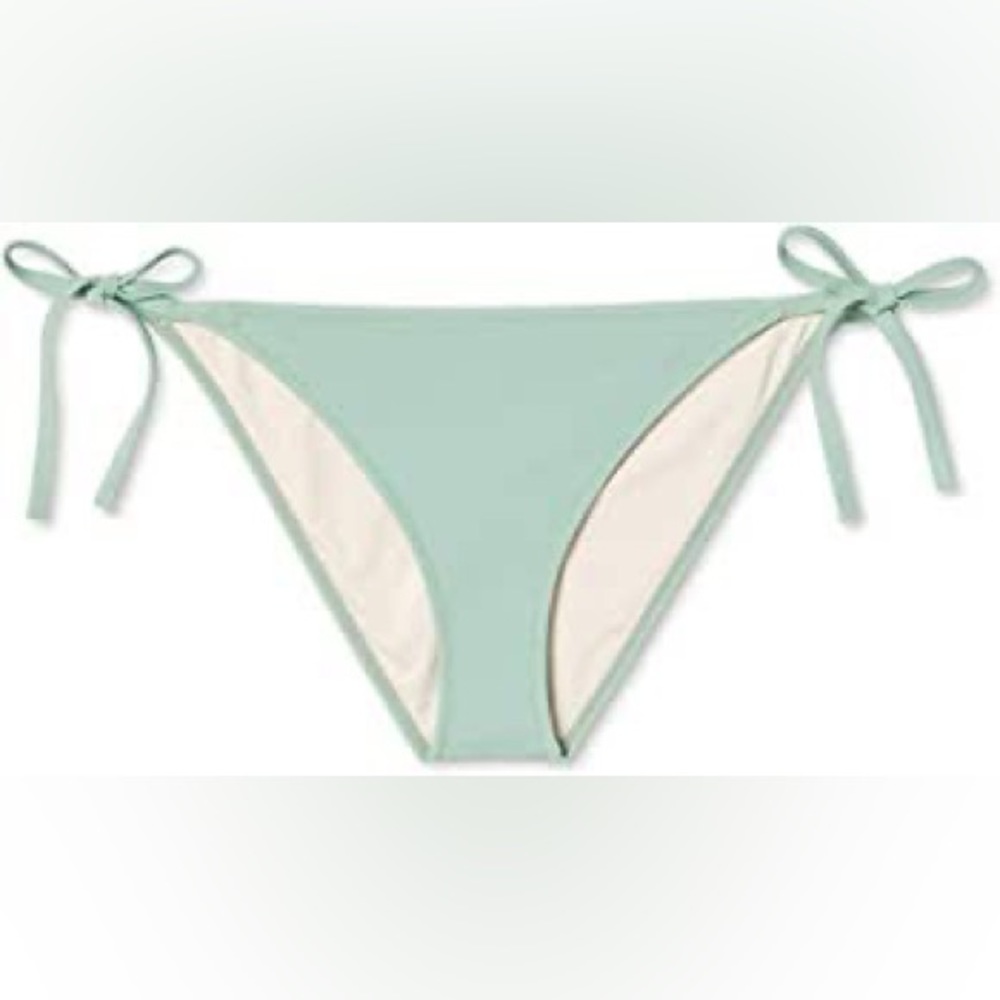 Shade & Shore tie side bikini bottoms in Blue, Size large